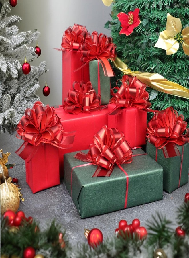 HEYTIMI 32 Pcs Christmas Large Pull Bows for Gift Wrapping, 6 Inch Organza Ribbon Red Gift Bows for Presents, Vibrant Colors Xmas Decorative Bows for Baskets Valentine Wedding Party Holiday Decor - Image 2
